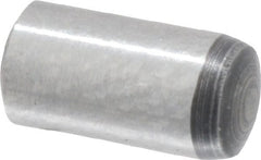 Value Collection - 3mm Diam x 6mm Pin Length Grade 8 Alloy Steel Precision Dowel Pin - Bright Finish, 1 Rounded End - Exact Tooling