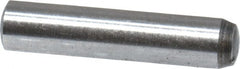 Value Collection - 3mm Diam x 14mm Pin Length Grade 8 Alloy Steel Precision Dowel Pin - Bright Finish, 1 Rounded End - Exact Tooling