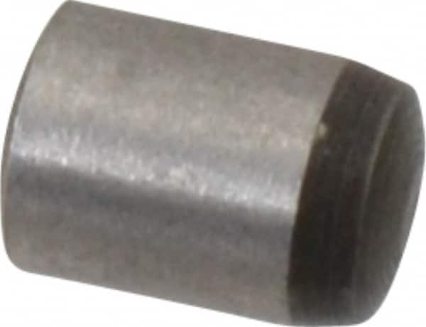 Value Collection - 4mm Diam x 6mm Pin Length Grade 8 Alloy Steel Precision Dowel Pin - Bright Finish, 1 Rounded End - Exact Tooling
