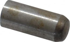 Value Collection - 4mm Diam x 10mm Pin Length Grade 8 Alloy Steel Precision Dowel Pin - Bright Finish, 1 Rounded End - Exact Tooling