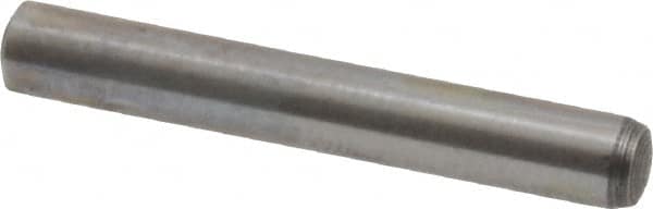 Value Collection - 4mm Diam x 28mm Pin Length Grade 8 Alloy Steel Precision Dowel Pin - Bright Finish, 1 Rounded End - Exact Tooling