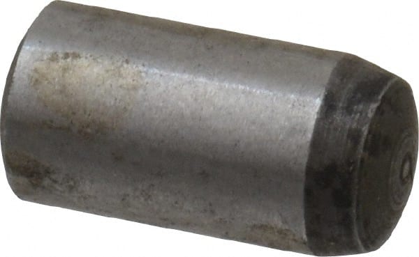 Value Collection - 5mm Diam x 10mm Pin Length Grade 8 Alloy Steel Precision Dowel Pin - Bright Finish, 1 Rounded End - Exact Tooling