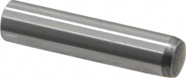 Value Collection - 5mm Diam x 22mm Pin Length Grade 8 Alloy Steel Precision Dowel Pin - Bright Finish, 1 Rounded End - Exact Tooling