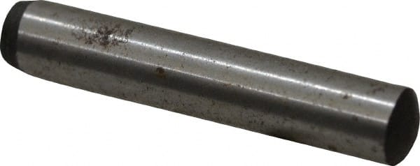 Value Collection - 5mm Diam x 28mm Pin Length Grade 8 Alloy Steel Precision Dowel Pin - Bright Finish, 1 Rounded End - Exact Tooling