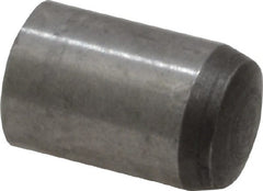 Value Collection - 6mm Diam x 10mm Pin Length Grade 8 Alloy Steel Precision Dowel Pin - Bright Finish, 1 Rounded End - Exact Tooling