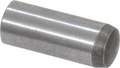 Value Collection - 6mm Diam x 16mm Pin Length Grade 8 Alloy Steel Precision Dowel Pin - Bright Finish, 1 Rounded End - Exact Tooling