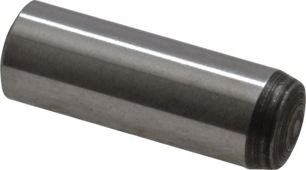 Value Collection - 6mm Diam x 18mm Pin Length Grade 8 Alloy Steel Precision Dowel Pin - Bright Finish, 1 Rounded End - Exact Tooling