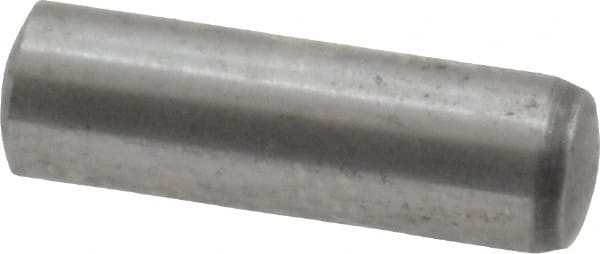 Value Collection - 6mm Diam x 20mm Pin Length Grade 8 Alloy Steel Precision Dowel Pin - Bright Finish, 1 Rounded End - Exact Tooling