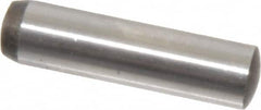 Value Collection - 6mm Diam x 24mm Pin Length Grade 8 Alloy Steel Precision Dowel Pin - Bright Finish, 1 Rounded End - Exact Tooling