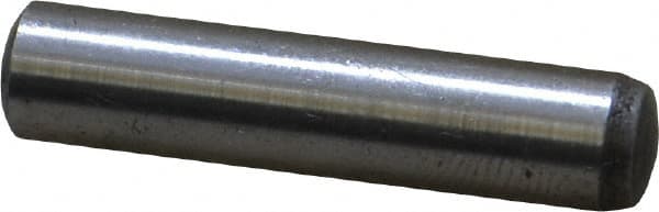 Value Collection - 6mm Diam x 28mm Pin Length Grade 8 Alloy Steel Precision Dowel Pin - Bright Finish, 1 Rounded End - Exact Tooling