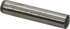Value Collection - 6mm Diam x 30mm Pin Length Grade 8 Alloy Steel Precision Dowel Pin - Bright Finish, 1 Rounded End - Exact Tooling