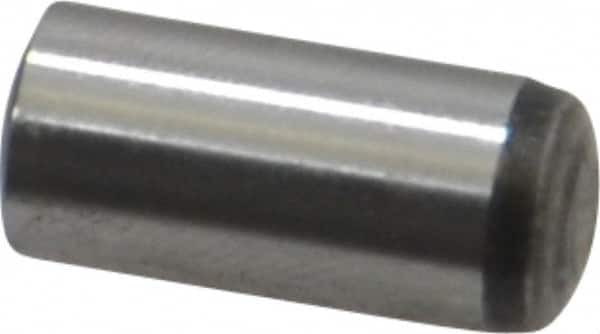 Value Collection - 8mm Diam x 18mm Pin Length Grade 8 Alloy Steel Precision Dowel Pin - Bright Finish, 1 Rounded End - Exact Tooling