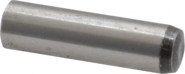 Value Collection - 8mm Diam x 30mm Pin Length Grade 8 Alloy Steel Precision Dowel Pin - Bright Finish, 1 Rounded End - Exact Tooling