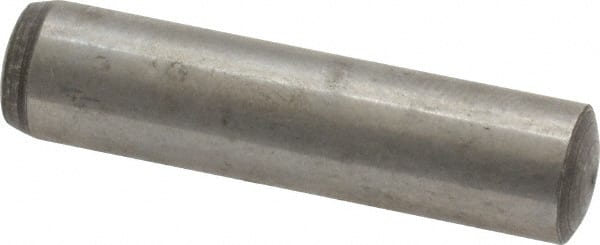 Value Collection - 8mm Diam x 34mm Pin Length Grade 8 Alloy Steel Precision Dowel Pin - Bright Finish, 1 Rounded End - Exact Tooling