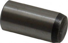 Value Collection - 10mm Diam x 22mm Pin Length Grade 8 Alloy Steel Precision Dowel Pin - Bright Finish, 1 Rounded End - Exact Tooling