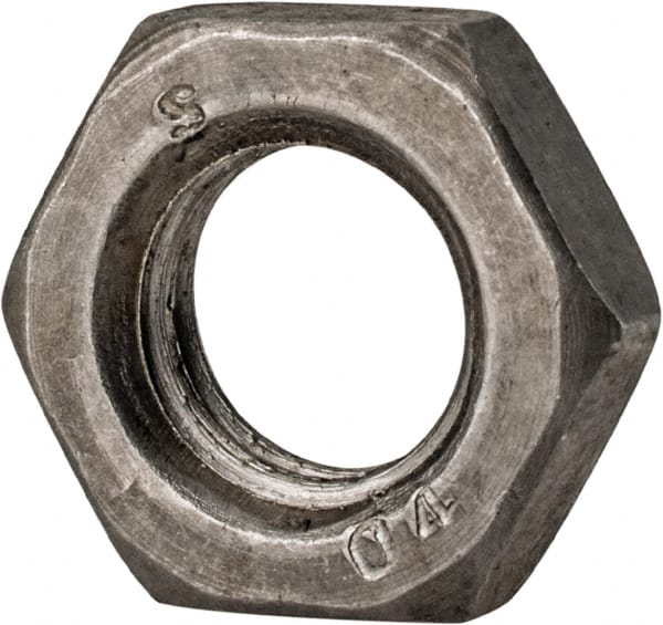 Value Collection - M12x1.75 Steel Right Hand Hex Jam Nut - 19mm Across Flats, 6mm High, Uncoated - Exact Tooling