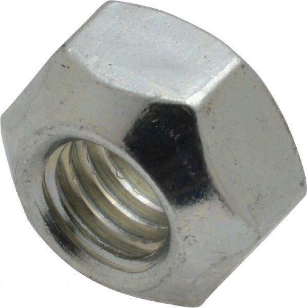 Value Collection - M10x0.15 Grade 8 Hex Lock Nut with Distorted Thread - 9mm High, Zinc-Plated Finish - Exact Tooling