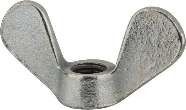 Value Collection - M12x1.75, Zinc Plated, Iron Standard Wing Nut - 5.6mm Wing Span, 31mm Wing Span - Exact Tooling