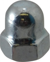 Value Collection - M5x0.8 8mm Width Across Flats, Zinc Plated, Steel Acorn Nut - 10mm Overall Height, Grade 2, DIN 1587 - Exact Tooling