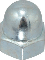 Value Collection - M6x1 10mm Width Across Flats, Zinc Plated, Steel Acorn Nut - 12mm Overall Height, Grade 2, DIN 1587 - Exact Tooling