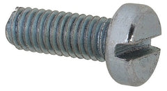 Value Collection - M3x0.50, 8mm Length Under Head Slotted Drive Machine Screw - Cheese Head, Grade 4.8 Steel, Zinc-Plated Finish, Without Washer - Exact Tooling