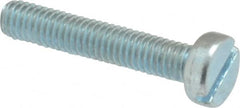 Value Collection - M3x0.50, 16mm Length Under Head Slotted Drive Machine Screw - Cheese Head, Grade 4.8 Steel, Zinc-Plated Finish, Without Washer - Exact Tooling