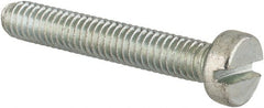 Value Collection - M4x0.70, 25mm Length Under Head Slotted Drive Machine Screw - Cheese Head, Grade 4.8 Steel, Zinc-Plated Finish, Without Washer - Exact Tooling