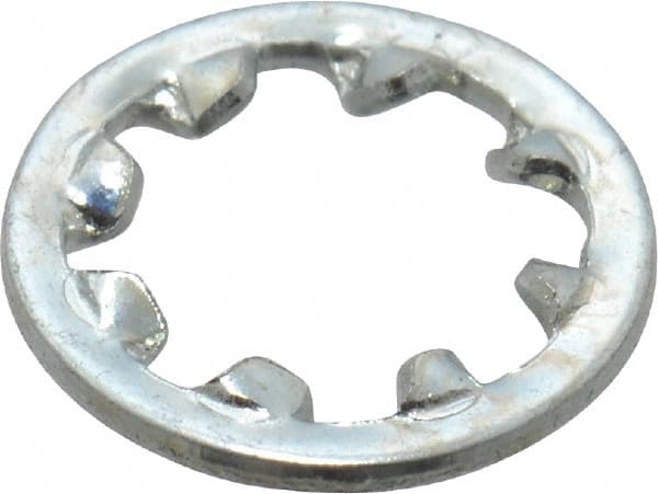 Value Collection - M6 Screw, 6.4mm ID, Spring Steel Internal Tooth Lock Washer - 11mm OD, Zinc-Plated, Grade 2 - Exact Tooling