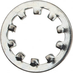 Value Collection - M10 Screw, 10.5mm ID, Spring Steel Internal Tooth Lock Washer - 18mm OD, Zinc-Plated, Grade 2 - Exact Tooling