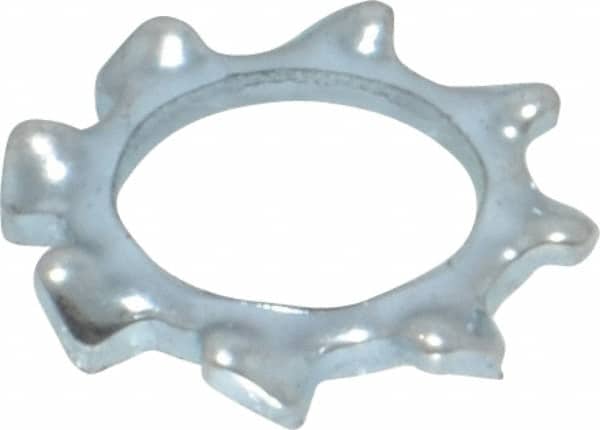 Value Collection - M6 Screw, 6.4mm ID, Spring Steel External Tooth Lock Washer - 11mm OD, Zinc-Plated, Grade 2 - Exact Tooling