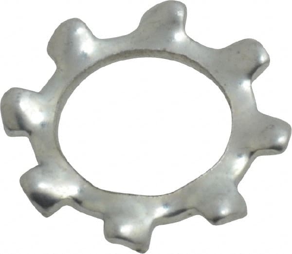 Value Collection - M8 Screw, 8.4mm ID, Spring Steel External Tooth Lock Washer - 15mm OD, Zinc-Plated, Grade 2 - Exact Tooling