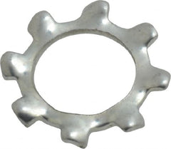 Value Collection - M8 Screw, 8.4mm ID, Spring Steel External Tooth Lock Washer - 15mm OD, Zinc-Plated, Grade 2 - Exact Tooling