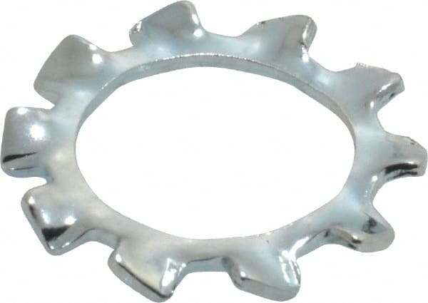 Value Collection - M12 Screw, 13mm ID, Spring Steel External Tooth Lock Washer - 20.5mm OD, Zinc-Plated, Grade 2 - Exact Tooling