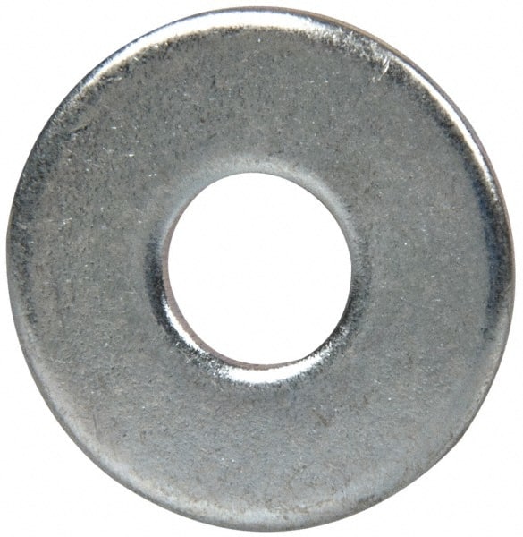 Value Collection - M6 Screw, Steel Fender Flat Washer - 6.4mm ID x 18mm OD, 1.6mm Thick, Zinc-Plated Finish - Exact Tooling