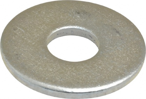 Value Collection - M10 Screw, Steel Fender Flat Washer - 10.5mm ID x 30mm OD, 2.5mm Thick, Zinc-Plated Finish - Exact Tooling