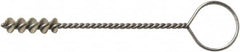 Weiler - 8.3mm Diam Helical Nylon Tube Brush - Single Spiral, 0.012" Filament Diam, 1" Brush Length, 5" OAL, 0.115" Diam Galvanized Steel Shank - Exact Tooling