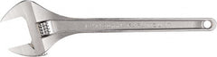 Paramount - 2-3/4" Jaw Capacity, 24" Standard Adjustable Wrench - Chrome Vanadium Steel, Chrome Finish - Exact Tooling