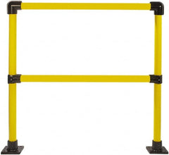 Hollaender - 4' Long x 42" High, Steel Straight Railing - 1.9" Pipe, Includes 2 Sub Assembled Posts, 2 Horizontal Rails, Bag with 2 Flanges, Instructions, Assembly Tool - Exact Tooling