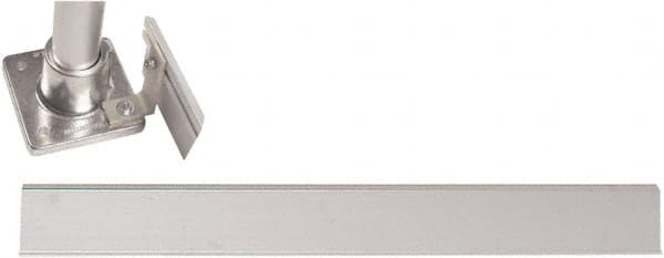 Hollaender - 4' Long x 4" High, Aluminum Toeboard - 4" Pipe, Includes Toeboard & Bag Hardware - Exact Tooling