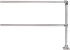 Hollaender - 6' Long x 6-1/2" High, Aluminum Extension Railing - 1.9" Pipe, Includes Sub Assembled Post, 2 Horizontal Rails, Bag with 1 Flange, Instructions, Assembly Tool - Exact Tooling