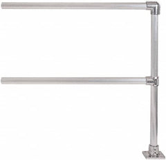 Hollaender - 4' Long x 6-1/2" High, Aluminum Extension Railing - 1.9" Pipe, Includes Sub Assembled Post, 2 Horizontal Rails, Bag with 1 Flange, Instructions, Assembly Tool - Exact Tooling
