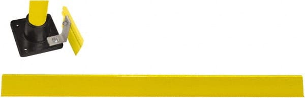 Hollaender - 6' Long x 4" High, Aluminum Toeboard - 4" Pipe, Includes Toeboard & Bag Hardware - Exact Tooling