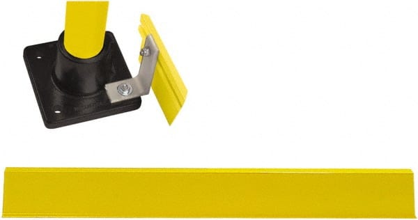 Hollaender - 4' Long x 4" High, Aluminum Toeboard - 4" Pipe, Includes Toeboard & Bag Hardware - Exact Tooling