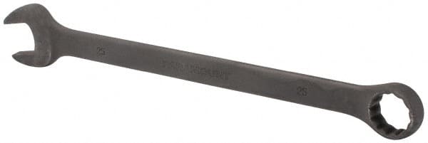 Paramount - 25mm 12 Point Offset Combination Wrench - 15° Offset Angle, 13-11/32" OAL, Chrome Vanadium Steel, Black Finish - Exact Tooling