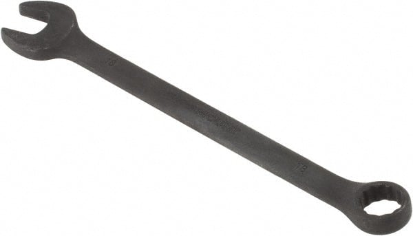 Paramount - 18mm 12 Point Offset Combination Wrench - 15° Offset Angle, 9-13/32" OAL, Chrome Vanadium Steel, Black Finish - Exact Tooling