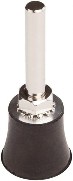 Tru-Maxx - 1" Diam Quick-Change Type P Disc Backing Pad - 1/4" Shank Diam, Medium Density, 30,000 RPM, Quick-Lok Compatible - Exact Tooling