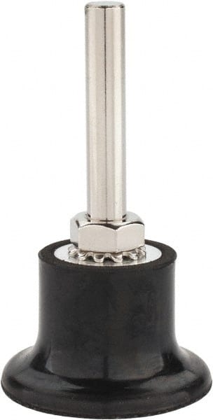 Tru-Maxx - 1-1/2" Diam Quick-Change Type R Disc Backing Pad - 1/4" Shank Diam, Hard Density, 30,000 RPM, Quick-Lok Compatible - Exact Tooling