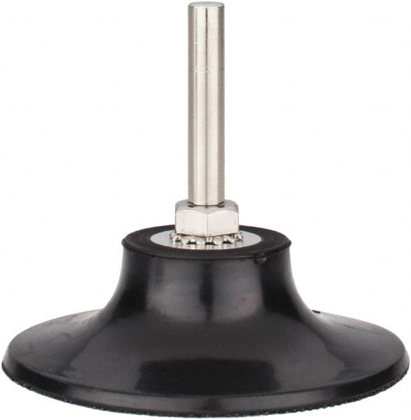 Tru-Maxx - 3" Diam Quick-Change Type S Disc Backing Pad - 1/4" Shank Diam, Hard Density, 20,000 RPM, Quick-Lok Compatible - Exact Tooling