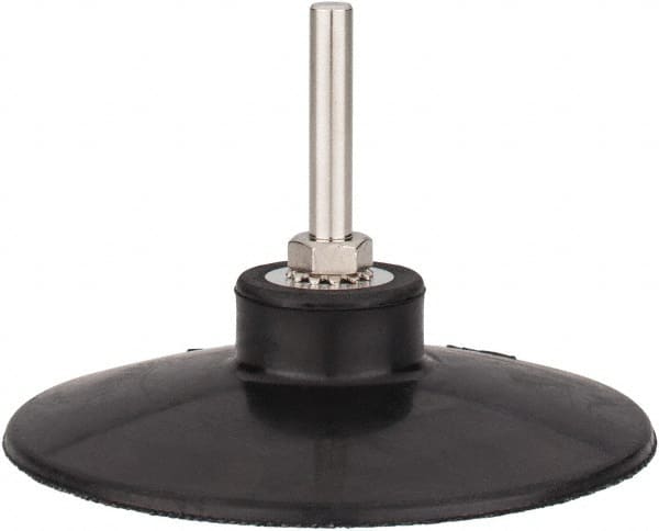 Tru-Maxx - 4" Diam Quick-Change Type S Disc Backing Pad - 1/4" Shank Diam, Medium Density, 10,000 RPM, Quick-Lok Compatible - Exact Tooling