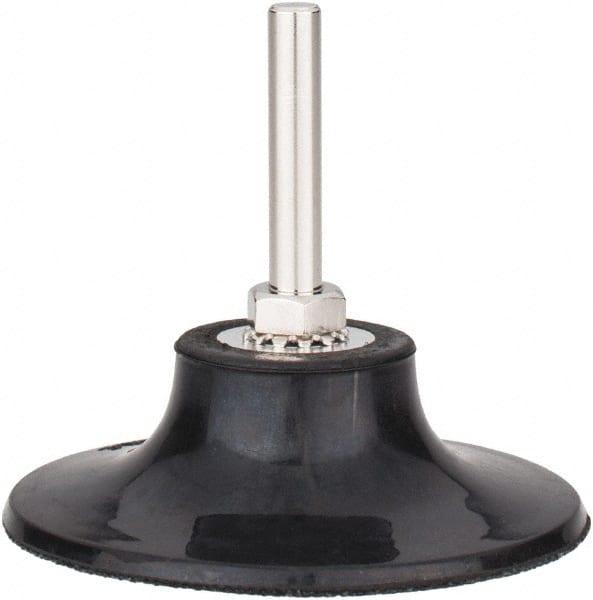 Tru-Maxx - 3" Diam Quick-Change Type S Disc Backing Pad - 1/4" Shank Diam, Medium Density, 20,000 RPM, Quick-Lok Compatible - Exact Tooling